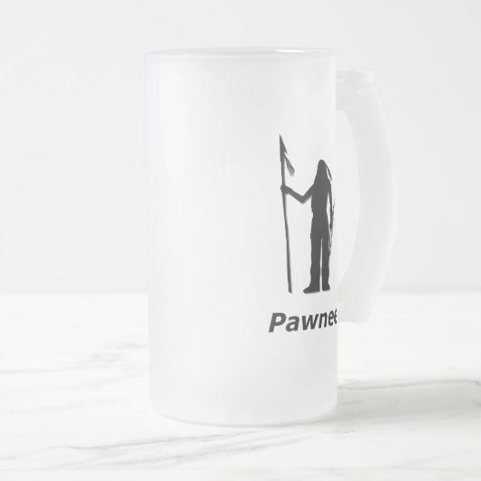 Indian Pawnee Matglas Bierpul (Voorkant rechts)