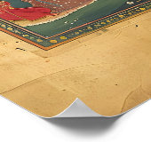 Indian Pichwai Art Poster Mughal Royal Pavilion (Hoek)