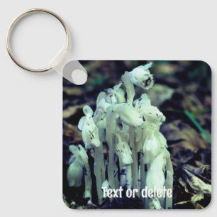Indian Pipe-bos-wildbloem gepersonaliseerd Sleutelhanger