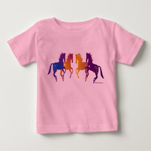 Indian Ponies Baby T-shirt (Voorkant)