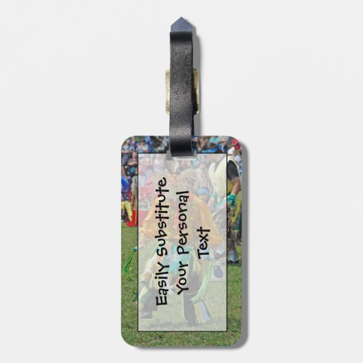 Indian Pow Wow Easy ID Personal Bagagelabel (Achterkant verticaal)