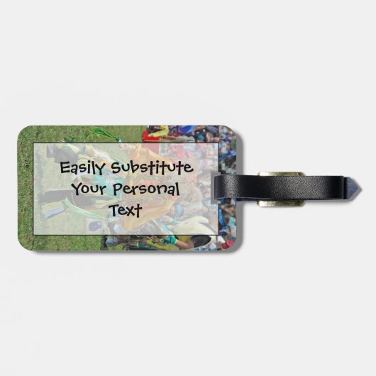 Indian Pow Wow Easy ID Personal Bagagelabel (Achterkant horizontaal)