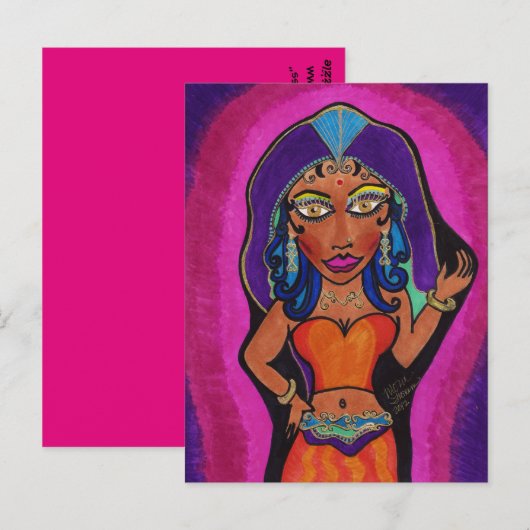 "Indian Princess" Briefkaart (Voorkant / Achterkant)