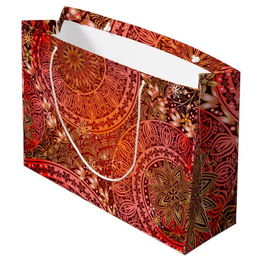 Indian Print Gift Bag Large Cadeautasje (Achterkant Gekanteld)