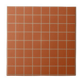 Indian Red Checkerend Pattern keramische tegels Tegeltje (Voorkant)