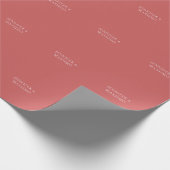 Indian Red Minimalist Plain Modern Aesthetic Look Cadeaupapier (Hoek)