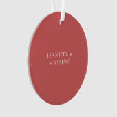 Indian Red Minimalist Plain Modern Aesthetic Look Ornament (voorkant)