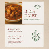 Indian Restaurant Catering Service Photo Visitekaartje
