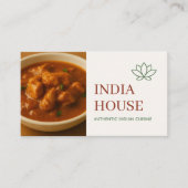 Indian Restaurant Catering Service Photo Visitekaartje (Voorkant)