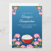 Indian Rice ceremonie uitnodigingen & Annaprasan u (Voorkant / Achterkant)