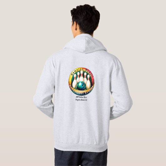 Indian River Mannen ZWARTE letter Pullover Hoodie (Achterkant volledig)
