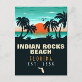 Indian Rocks Beach Florida Retro Sunset Souvenirs Briefkaart (Voorkant)