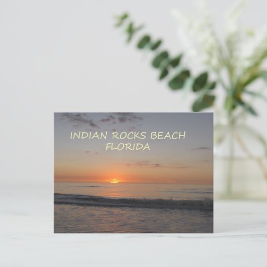 Indian Rocks Beach Florida Sunset Briefkaart (Staand voorkant)