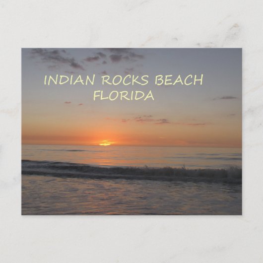 Indian Rocks Beach Florida Sunset Briefkaart (Voorkant)