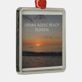 Indian Rocks Beach Florida Sunset Metalen Ornament (Rechts)