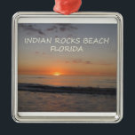 Indian Rocks Beach Florida Sunset Metalen Ornament<br><div class="desc">foto van Patricia Merewether</div>