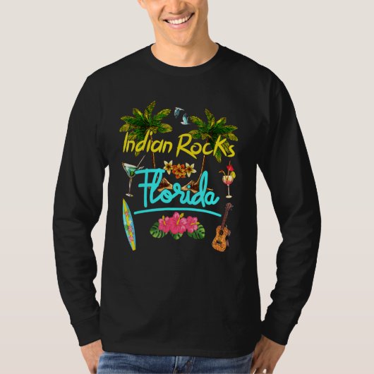 Indian Rocks Florida Beach Summer Palm Sun Set Pal T-shirt (Voorkant)