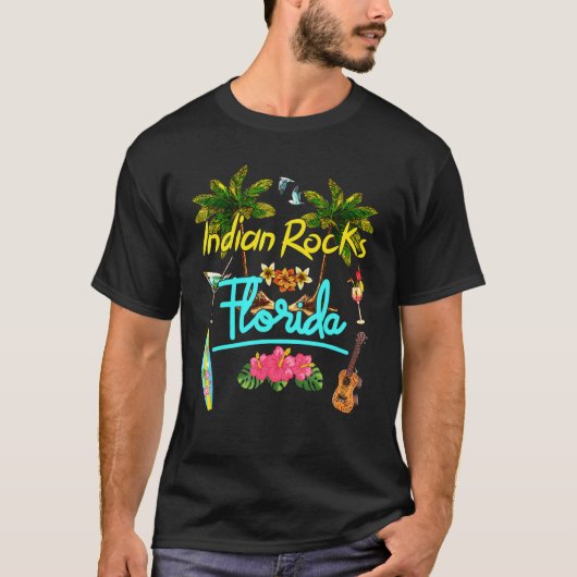 Indian Rocks Florida Beach Summer Palm Sun Set Pal T-shirt (Voorkant)