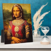 Indian Royal Monalisa - Tabletop Plaque met Easel Fotoplaat (Zijkant)