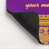 Indian Sari Design - Paarse Mousepad Muismat (Hoek)