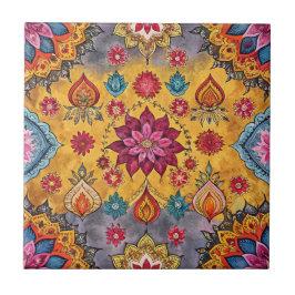 Indian sari naadloos patroon tegeltje