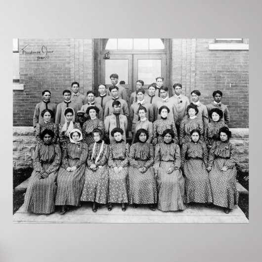 Indian School Choir, begin jaren 1900 Poster (Voorkant)