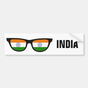Indian Shades aangepaste tekst & kleur bumperstick Bumpersticker