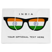 Indian Shades aangepaste tekst & kleur geschenkzak Large Cadeautasje (Voorkant)