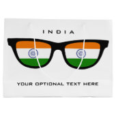 Indian Shades aangepaste tekst & kleur geschenkzak Large Cadeautasje (Achterkant)