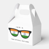Indian Shades aangepaste tekst & kleur gunst vak Bedankdoosjes (Achterkant)