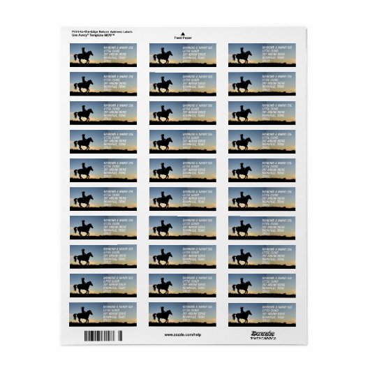 INDIAN SILHOUETTE ETIKET (Full Sheet)