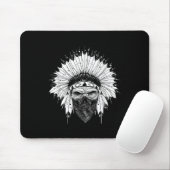Indian Skull Rag, Indiaans Tattoo, Zany Br Muismat (Met muis)