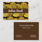 Indian Snack Methi Vadi Food Visitekaartje (Voorkant / Achterkant)