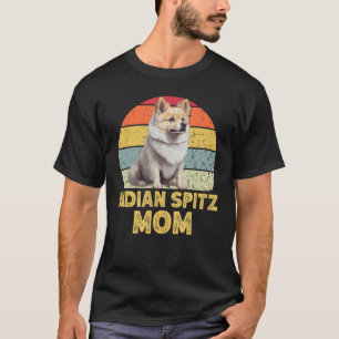 Indian Spitz Dog Mom Retro Style Funny Huisdier Ei T-shirt