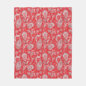 Indian style paisley floral seamless pattern fleece deken (Voorkant)
