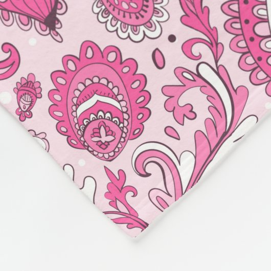 Indian style paisley floral seamless pattern fleece deken (Hoek)