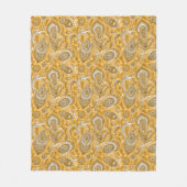 Indian style paisley floral seamless pattern fleece deken (Voorkant)