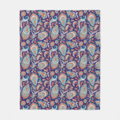 Indian style paisley floral seamless pattern fleece deken (Voorkant)