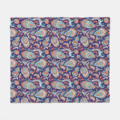 Indian style paisley floral seamless pattern fleece deken (Voorkant (Horizontaal))