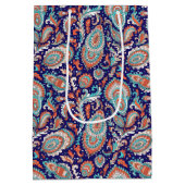Indian style paisley floral seamless pattern medium cadeauzakje (Achterkant)