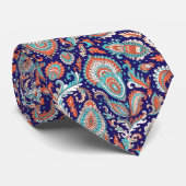 Indian style paisley floral seamless pattern stropdas (Opgerold)