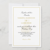 Indian Style Red Gold Islamic Bismillah Weddenscha Kaart (Voorkant)