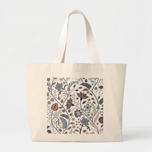 Indian Summer Autumn Botanical Design Grote Tote Bag (Voorkant)