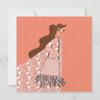 Indian Summer Boho Look Illustratie Kunstkaart Kaart