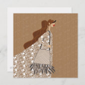 Indian Summer Look Mode Illustratie Kaart (Voorkant / Achterkant)