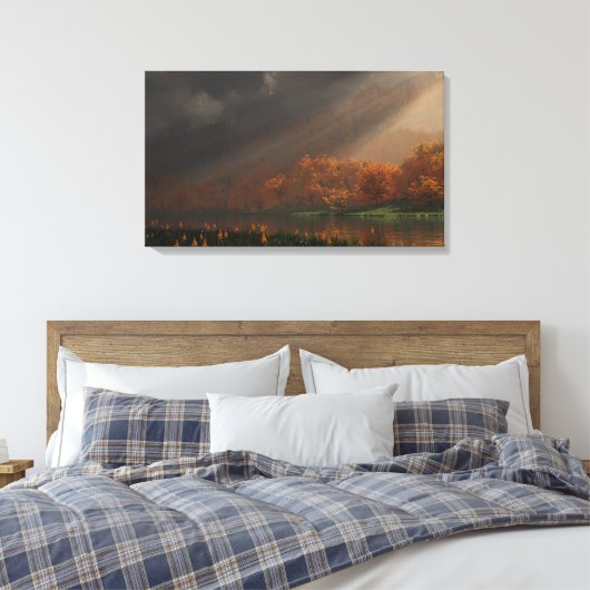 "Indian Summer" omwikkeld canvas Afdruk (Insitu (Slaapkamer))