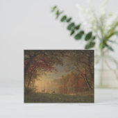 Indian Sunset Deer bij een meer Briefkaart (Staand voorkant)