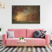 Indian Sunset Deer bij een meer Canvas Afdruk (Insitu (Woonkamer))