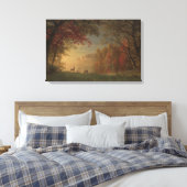 Indian Sunset Deer bij een meer Canvas Afdruk (Insitu (Slaapkamer))