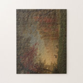 Indian Sunset Deer bij een meer Legpuzzel (Verticaal)